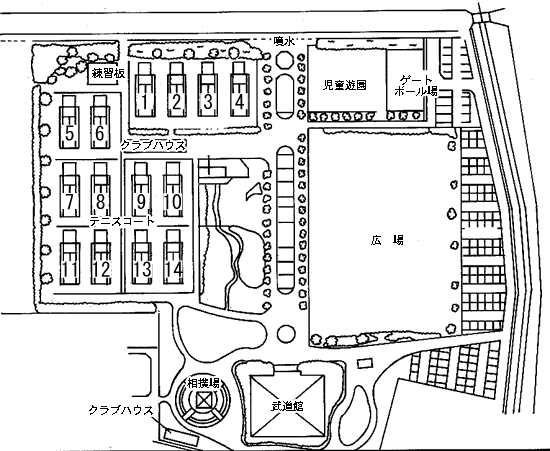 三滝公園内施設配置図